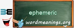 WordMeaning blackboard for ephemeric
